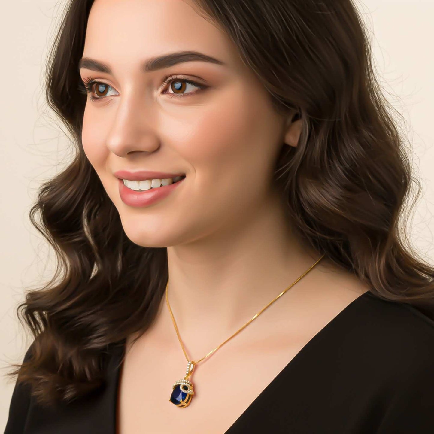 Silver Black Diamond Classic Halo Pendant