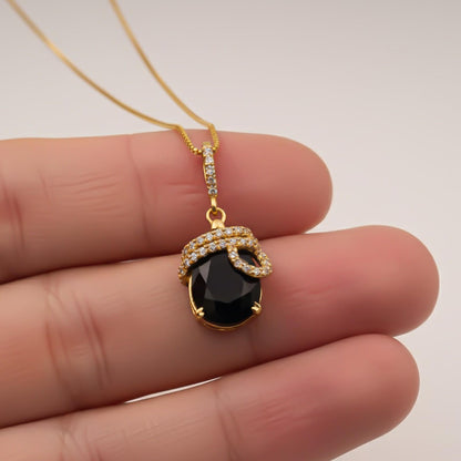 Silver Black Diamond Classic Halo Pendant
