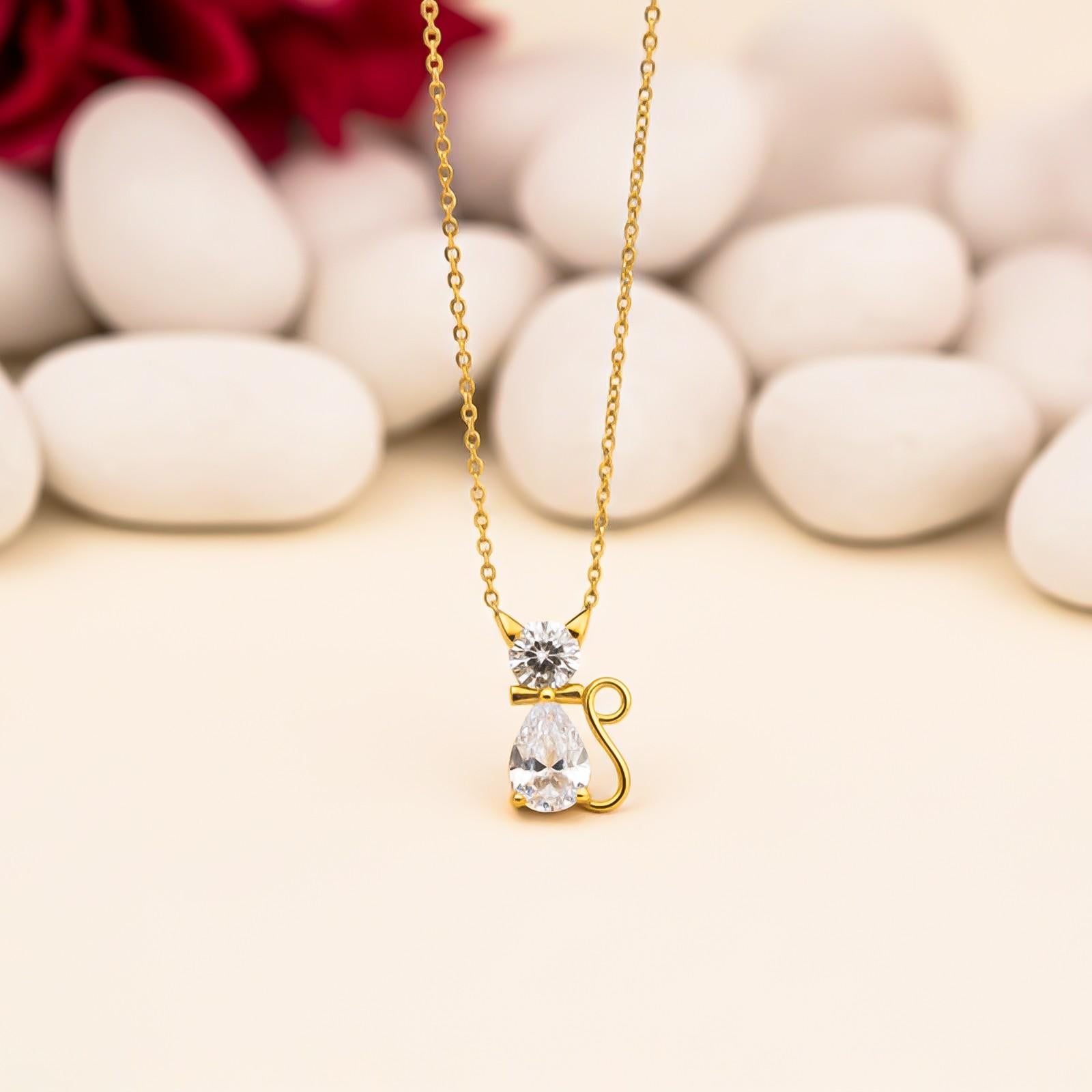 Silver CZ Teardrop Bow Pendant