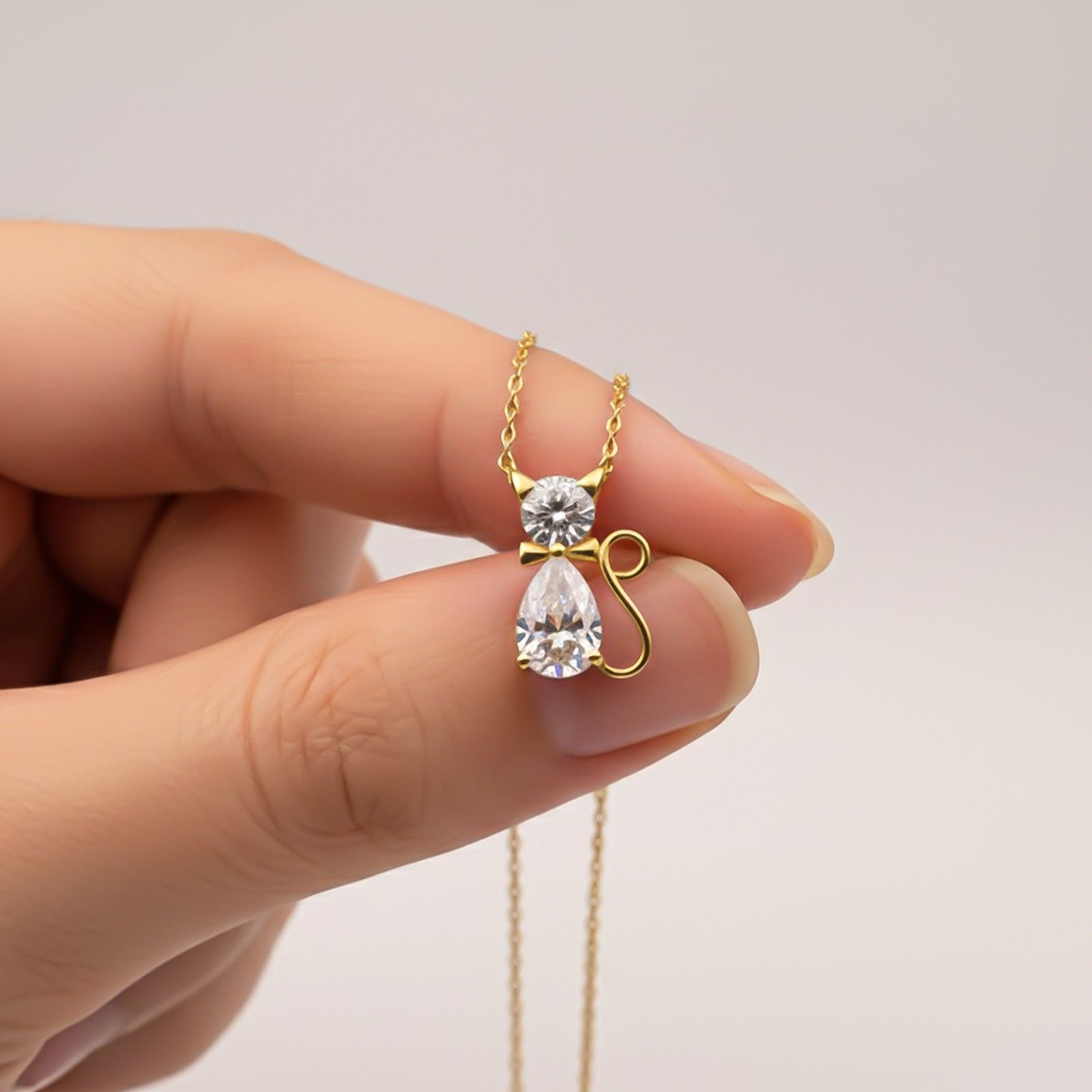 Silver CZ Teardrop Bow Pendant
