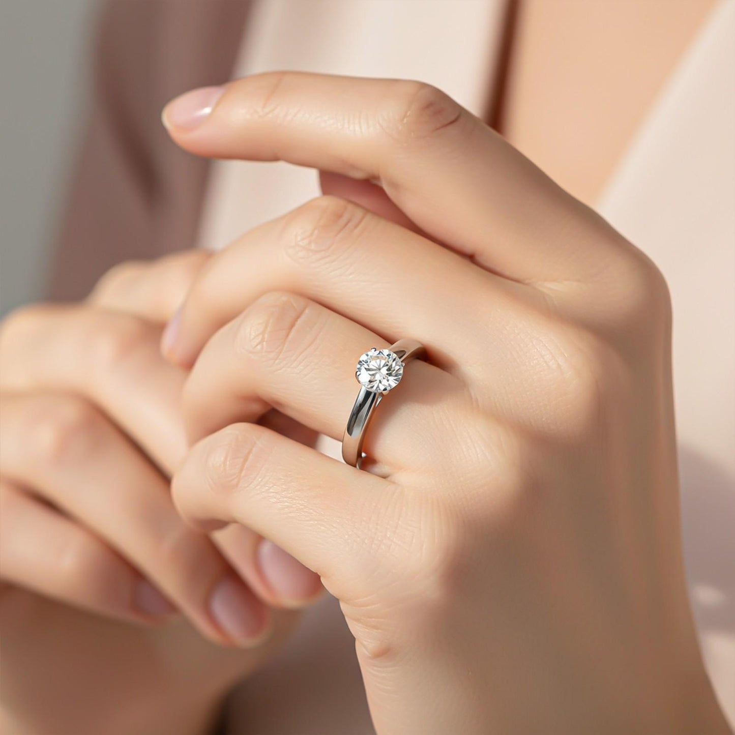 Silver Glory Solitaire Zircon Ring