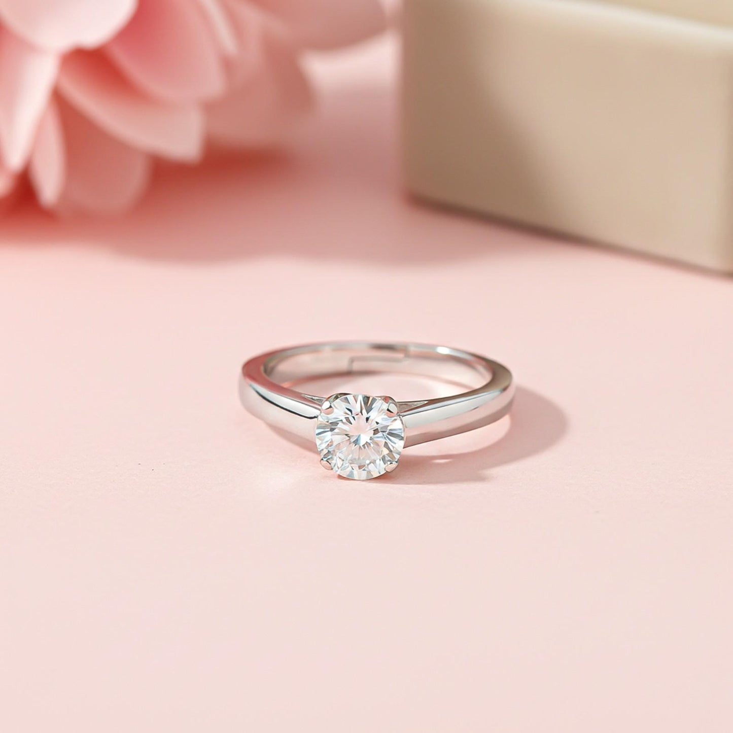 Silver Glory Solitaire Zircon Ring