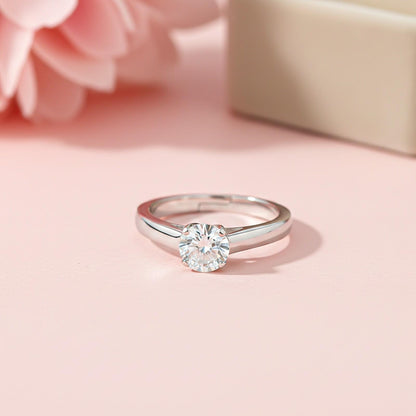 Silver Glory Solitaire Zircon Ring