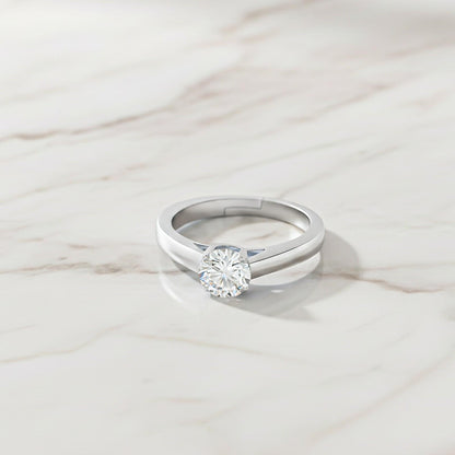 Silver Glory Solitaire Zircon Ring