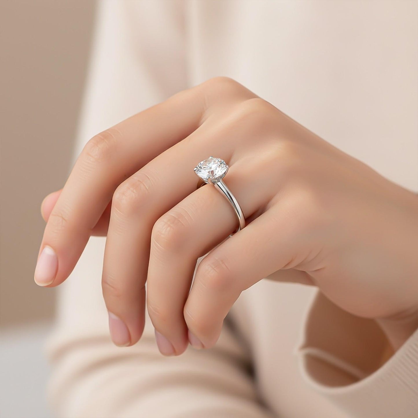 Silver Simple Ring For Girls