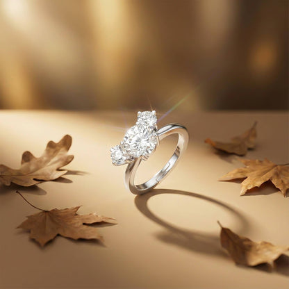 Silver Micky Mouse Inspired Ring