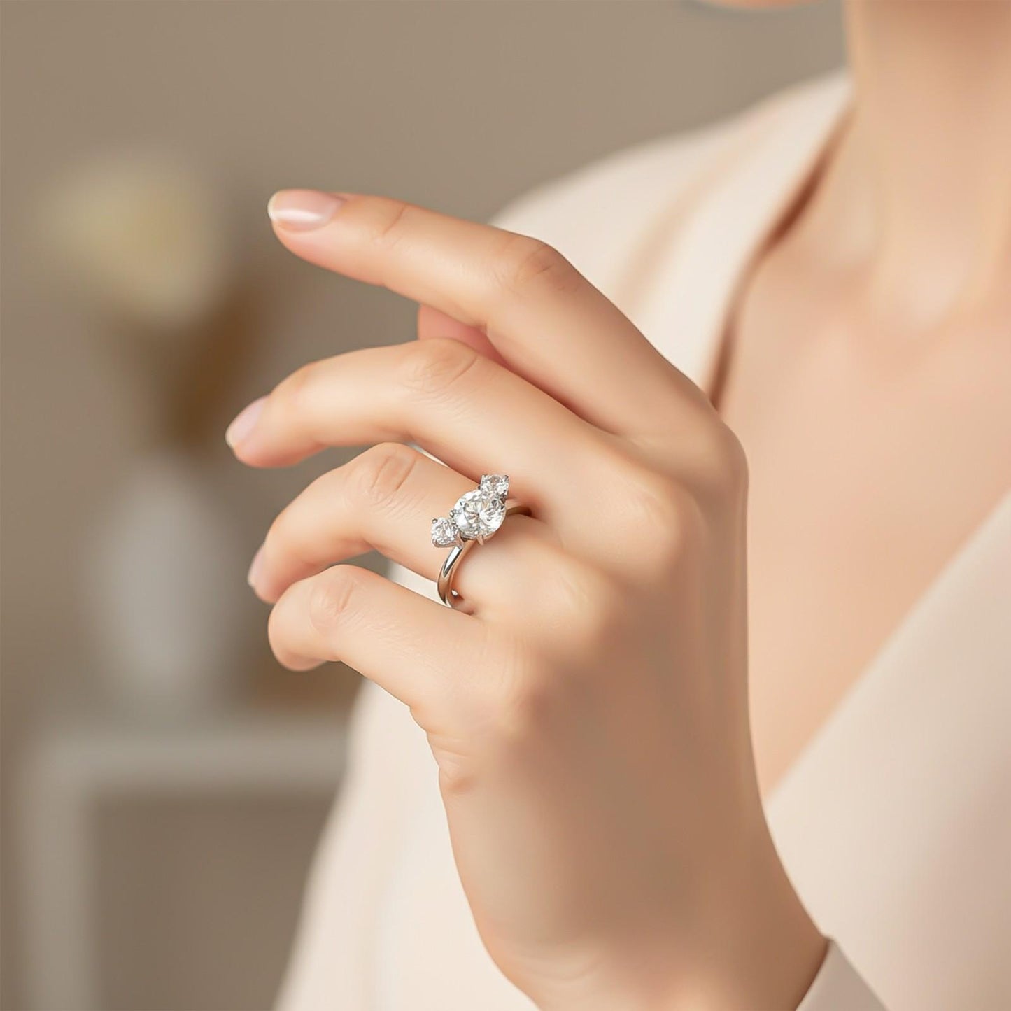 Silver Micky Mouse Inspired Ring