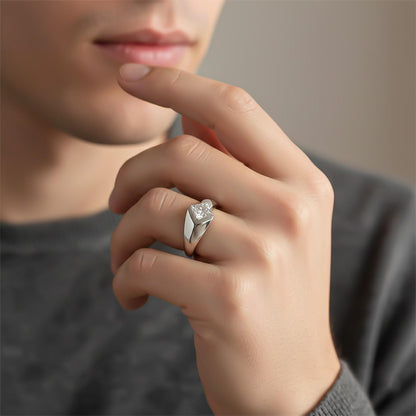 Silver Bold Ring For Him