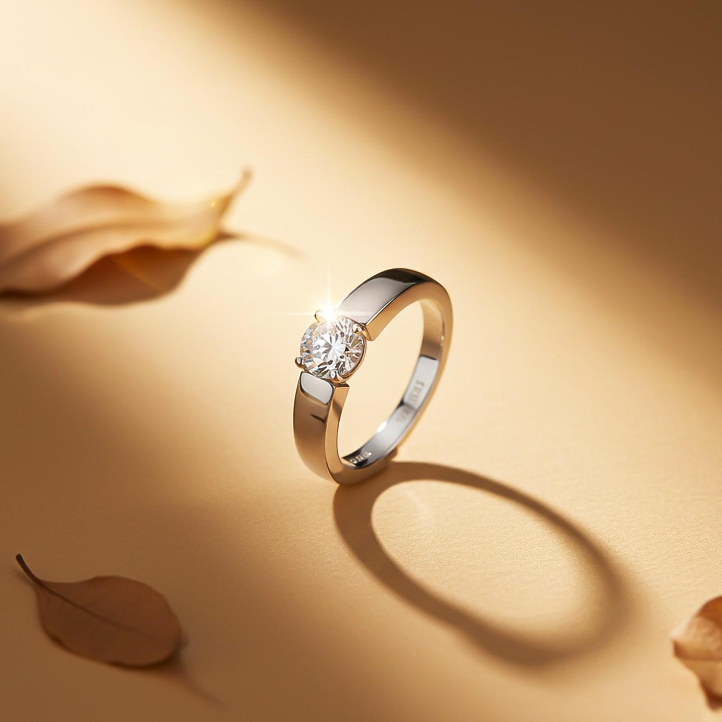 Silver Adjustable Swiss Zircon Ring