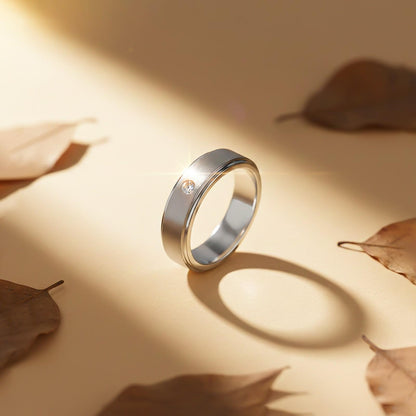 Silver Zircon Men's Band