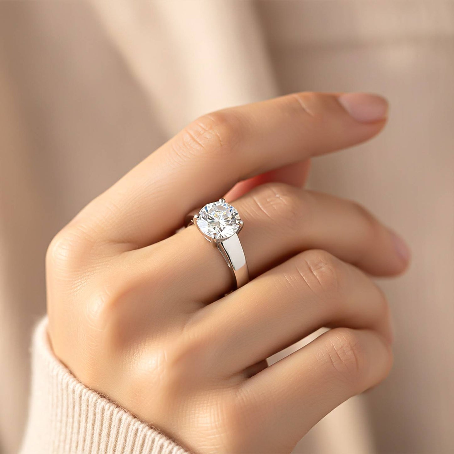 Silver Glory Zircon Ring For Her