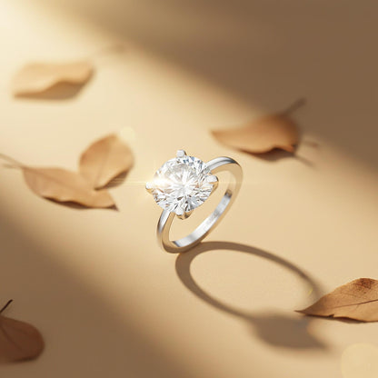 Silver Attracted Zircon Ring