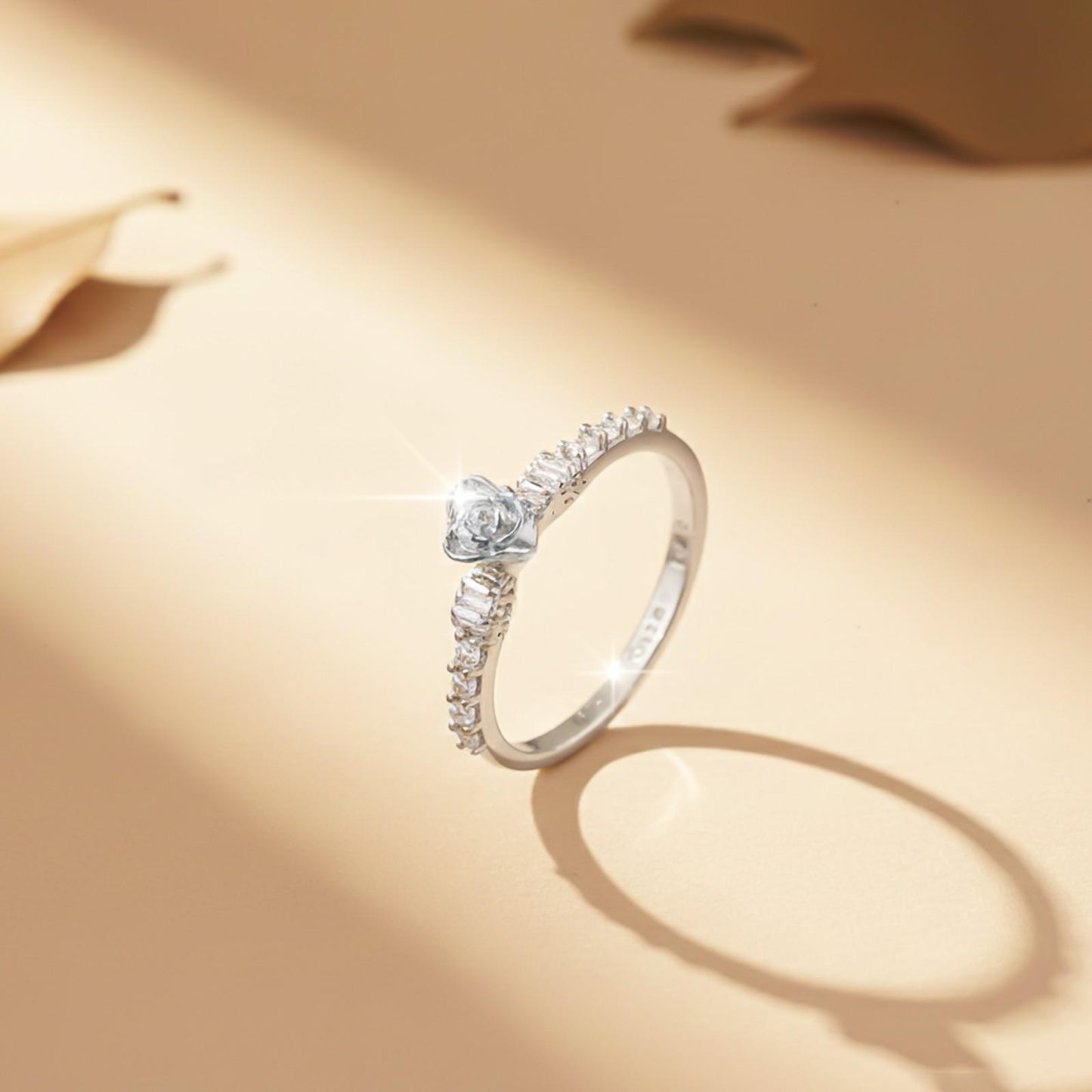 Silver Flower Girl Ring