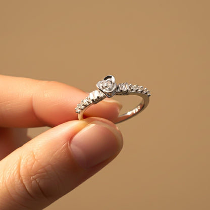 Silver Flower Girl Ring