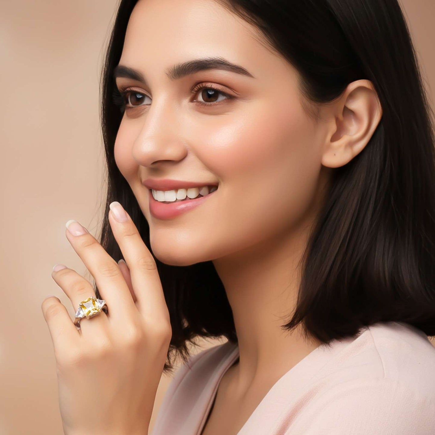 Silver Sapphire Dazzling Ring