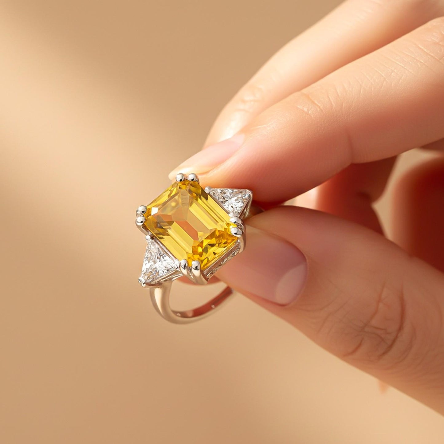 Silver Sapphire Dazzling Ring