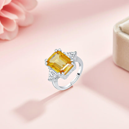 Silver Sapphire Dazzling Ring