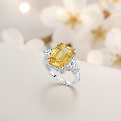 Silver Sapphire Dazzling Ring