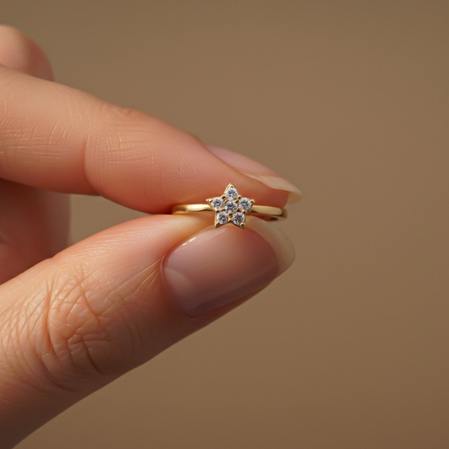 Golden Starry Stellar Ring