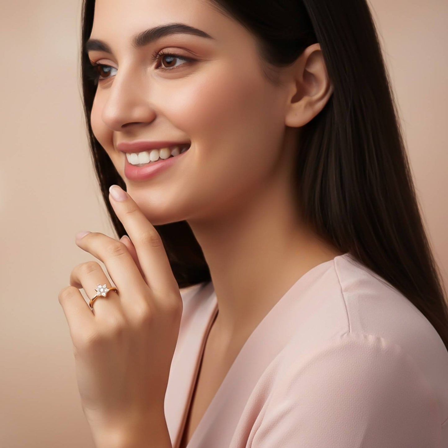 Golden Starry Stellar Ring