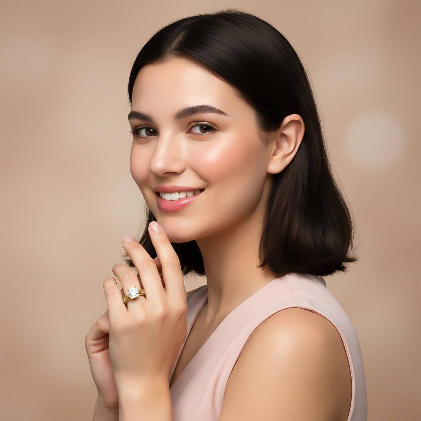 Vintage Style Solitaire Ring