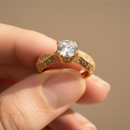 Vintage Style Solitaire Ring