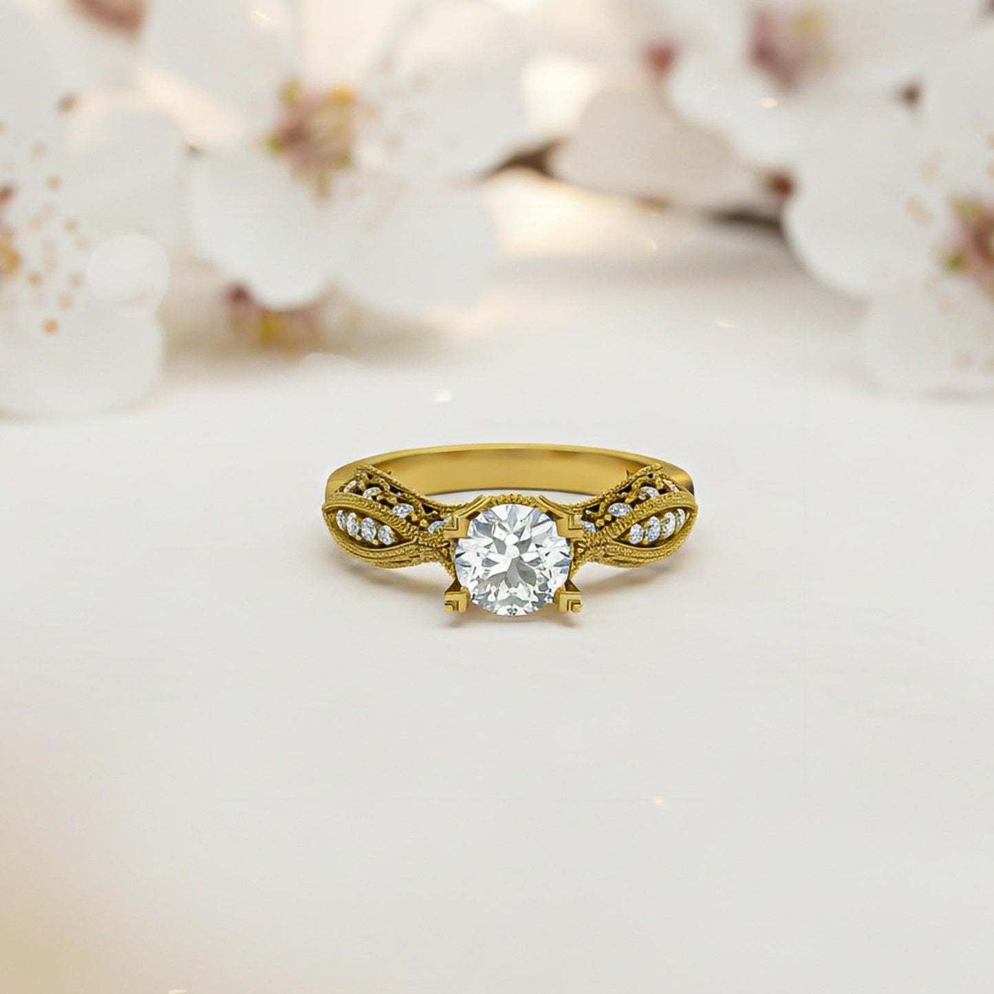 Vintage Style Solitaire Ring