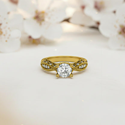 Vintage Style Solitaire Ring