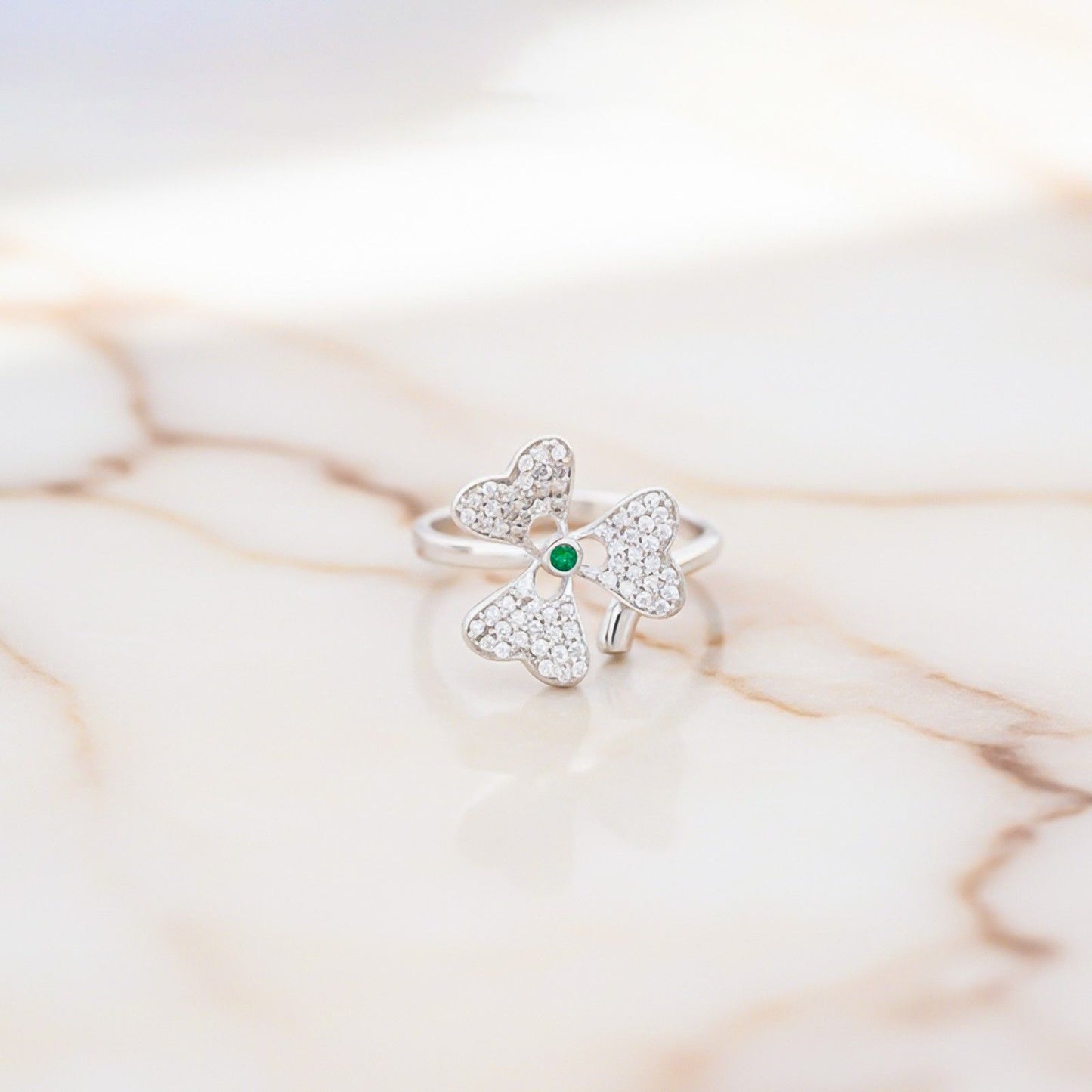 Silver Sterling Tiny Flower Style Ring