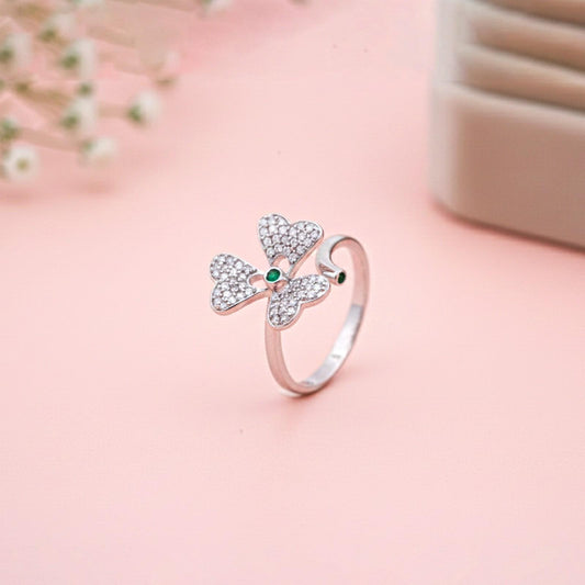 Silver Sterling Tiny Flower Style Ring