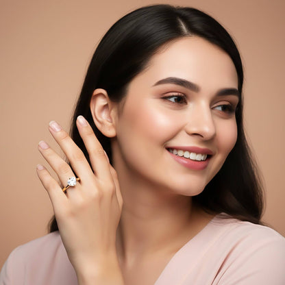 Golden Melting Heart Stunning Ring
