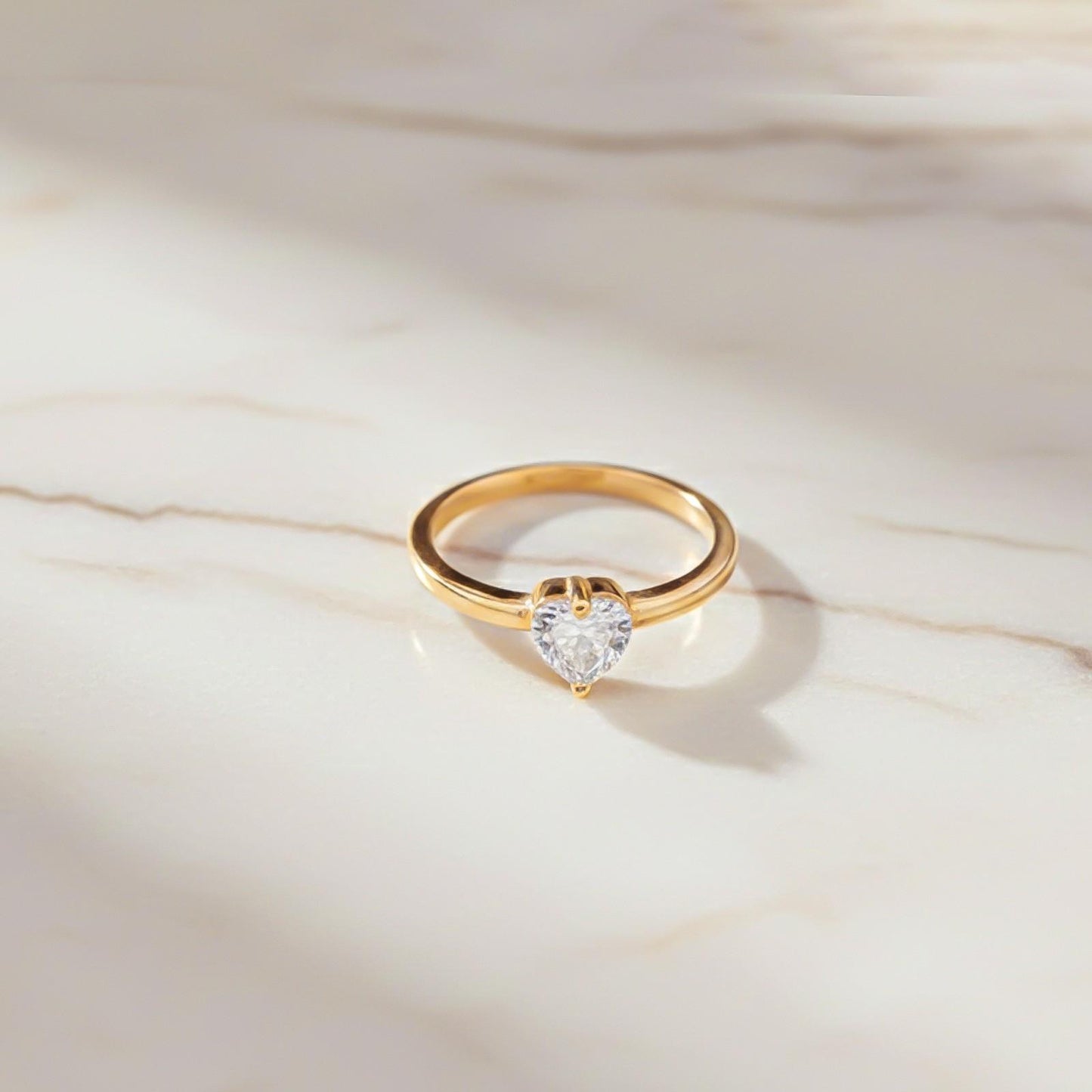 Golden Melting Heart Stunning Ring