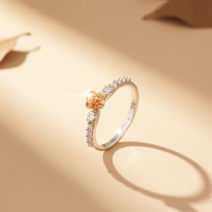 Silver Cubic Zirconia Flower Ring