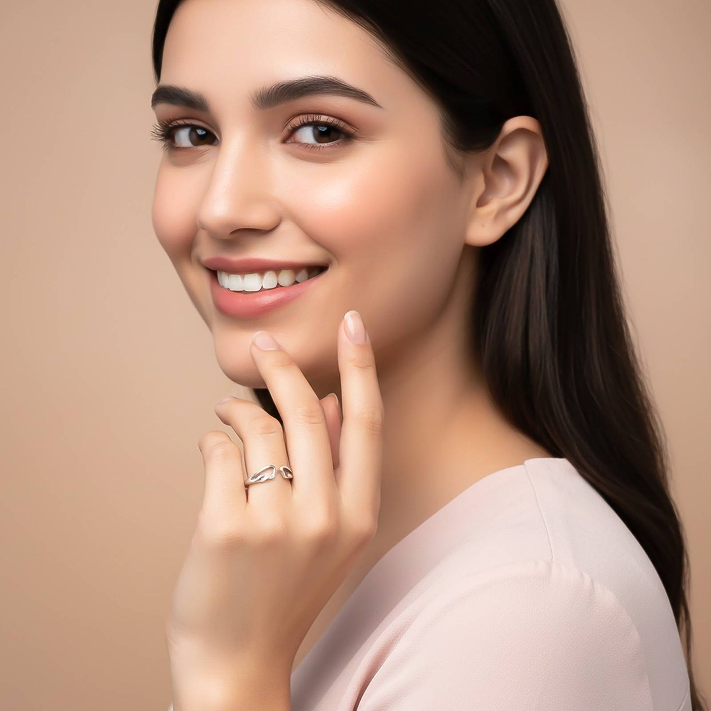 Silver Angle Wings Promise Ring