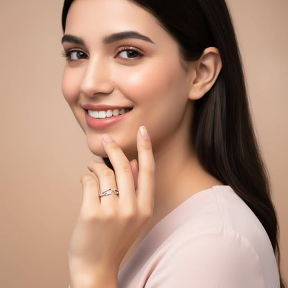 Silver Angle Wings Promise Ring