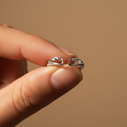 Silver Angle Wings Promise Ring
