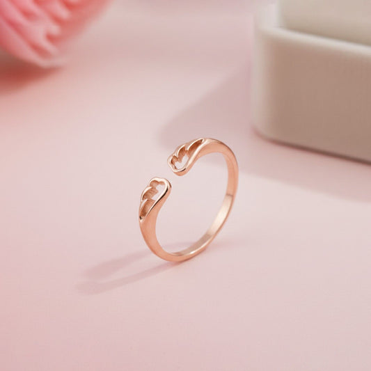 Rose Gold Mini Angle Promise Ring