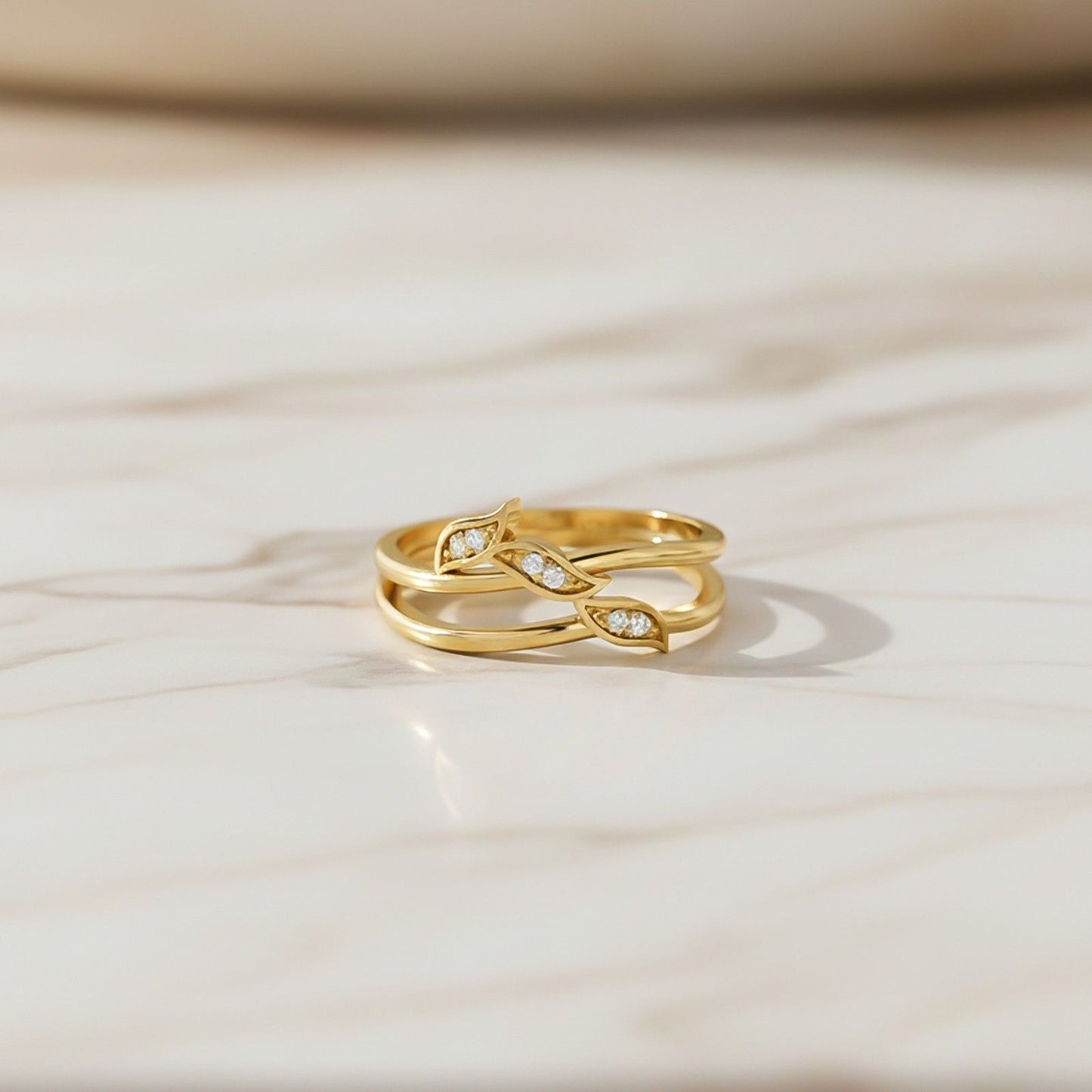 Golden Angle Wings Promise Ring