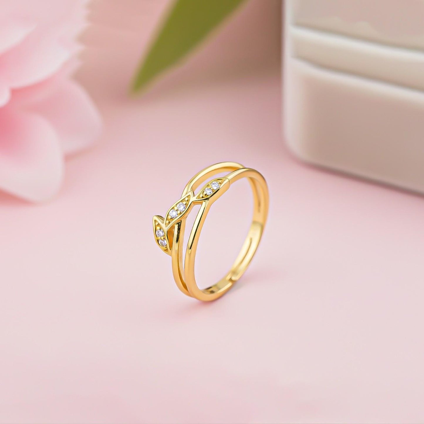 Golden Angle Wings Promise Ring
