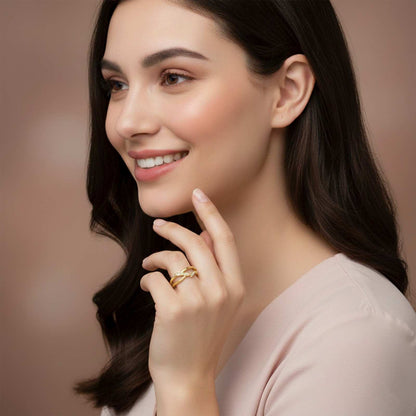 Golden Angle Wings Promise Ring