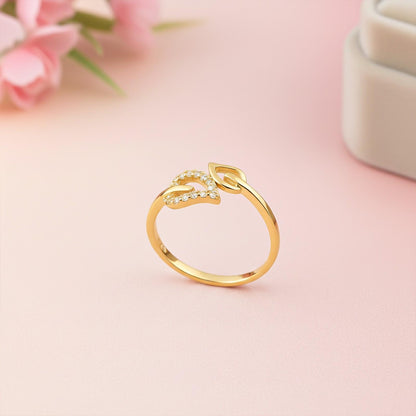 Leaf Design Promise Ring