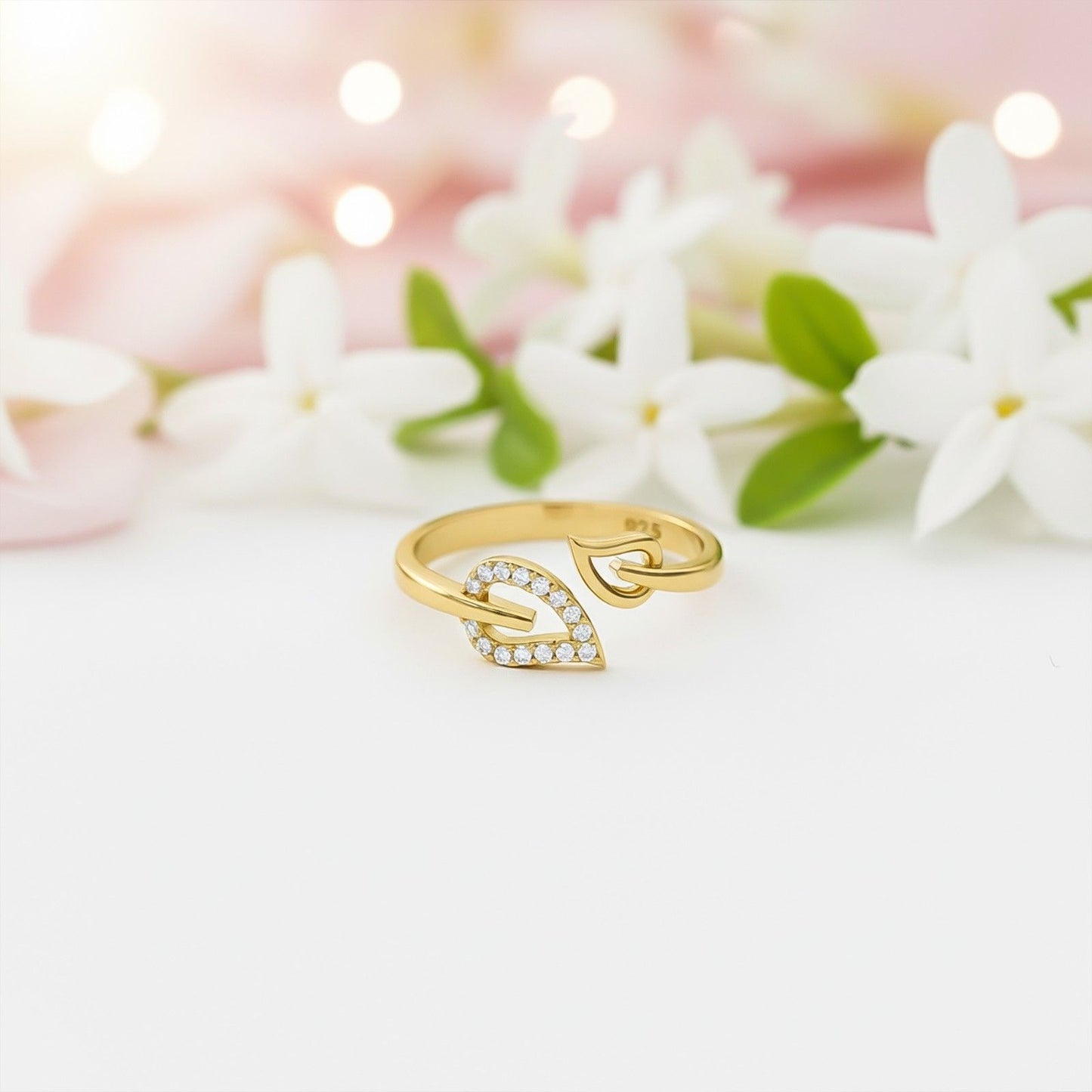 Leaf Design Promise Ring