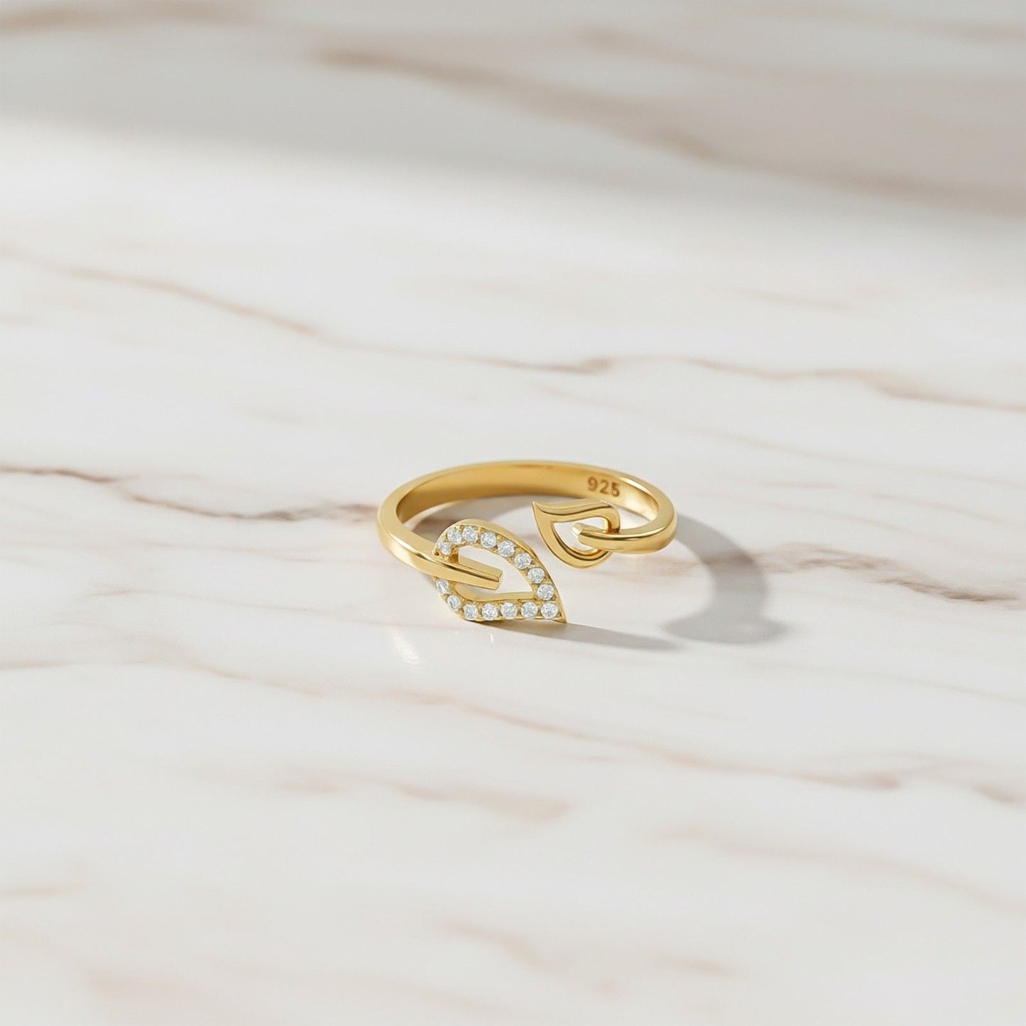 Leaf Design Promise Ring