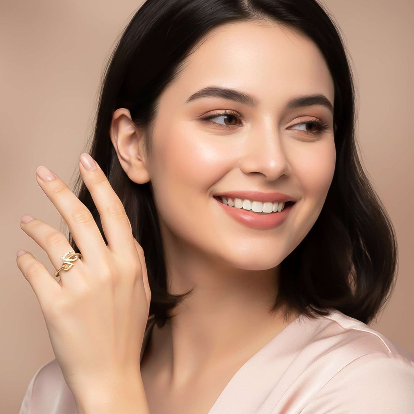 Leaf Design Promise Ring