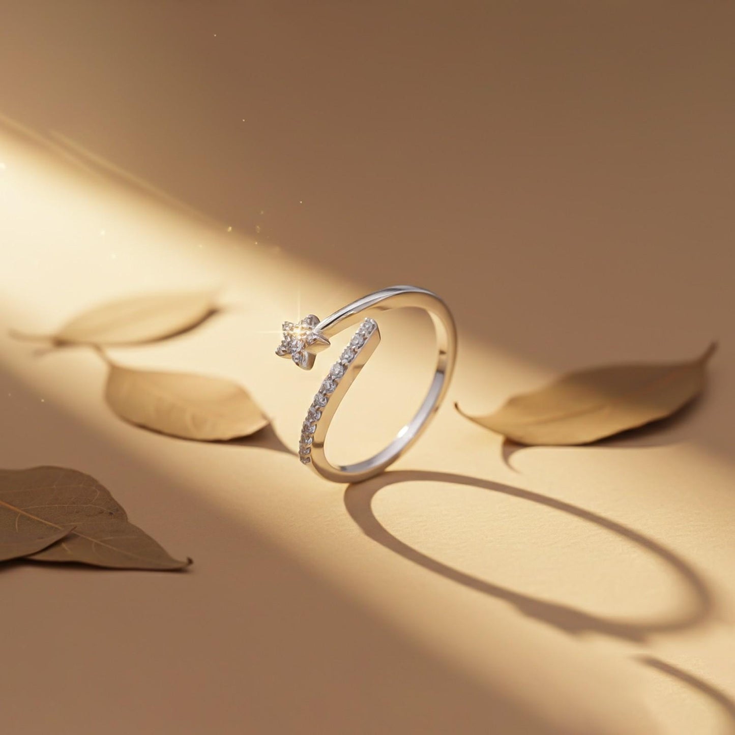 Silver Shooting Star Ring