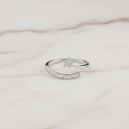 Silver Shooting Star Ring