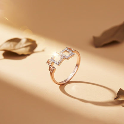 Sterling Silver Square Design Crafted Ring