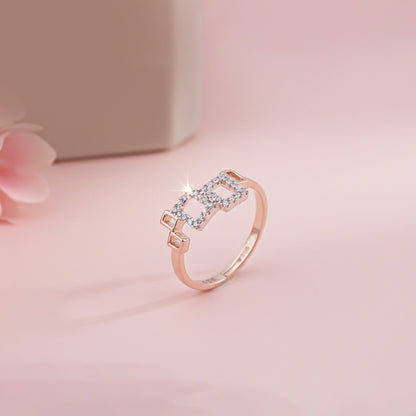 Sterling Silver Square Design Crafted Ring