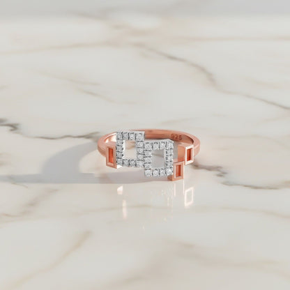 Sterling Silver Square Design Crafted Ring