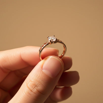 Rose Gold Solitaire Engagement Ring